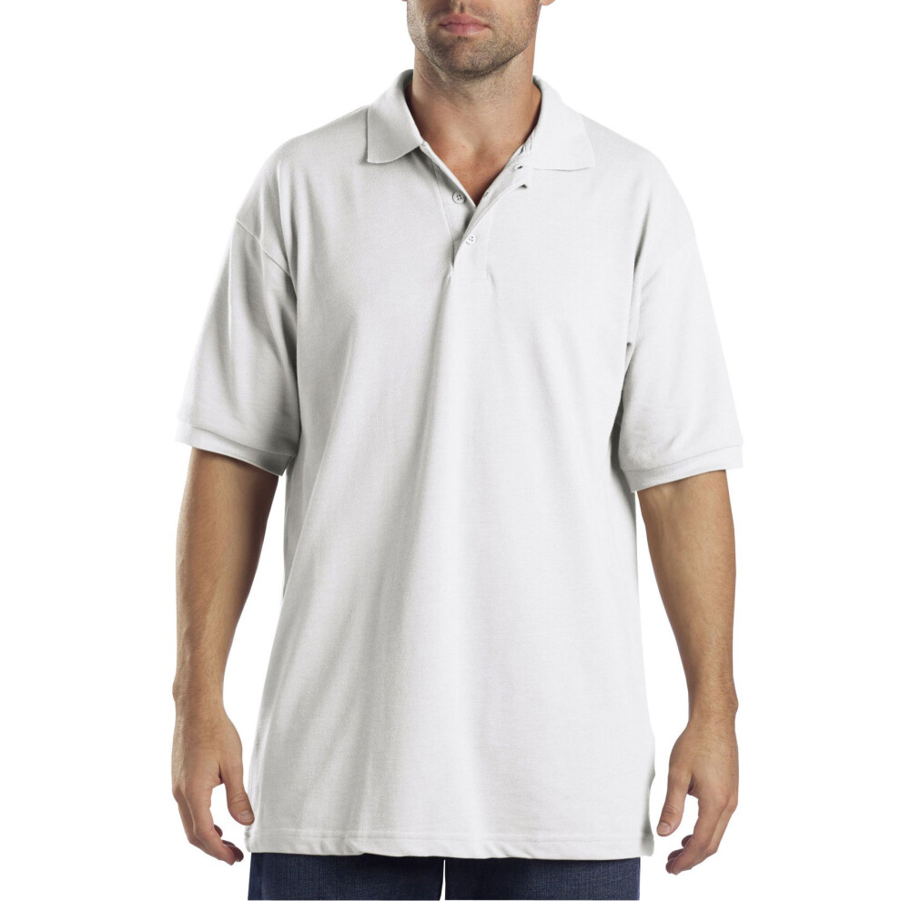 Dickies mens big polo shirts  White  3X-Large US