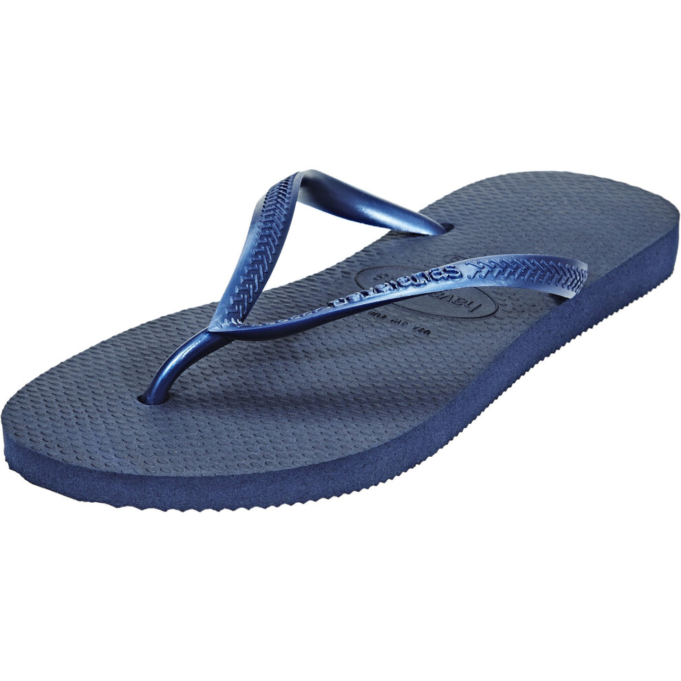 Havaianas Womens Flip Flop Sandals  Navy Blue  10