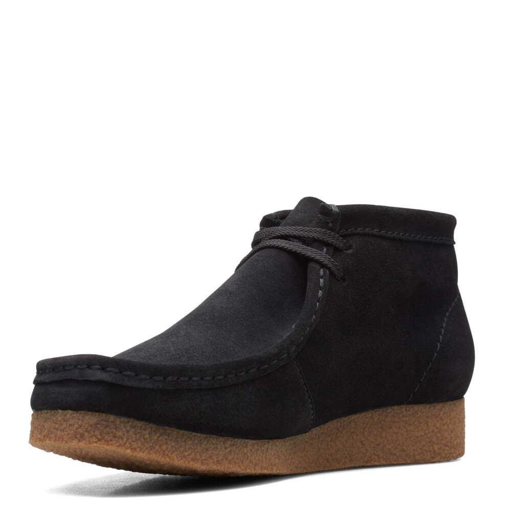 Clarks mens Shacre Ankle Boot  Black Suede  12 US