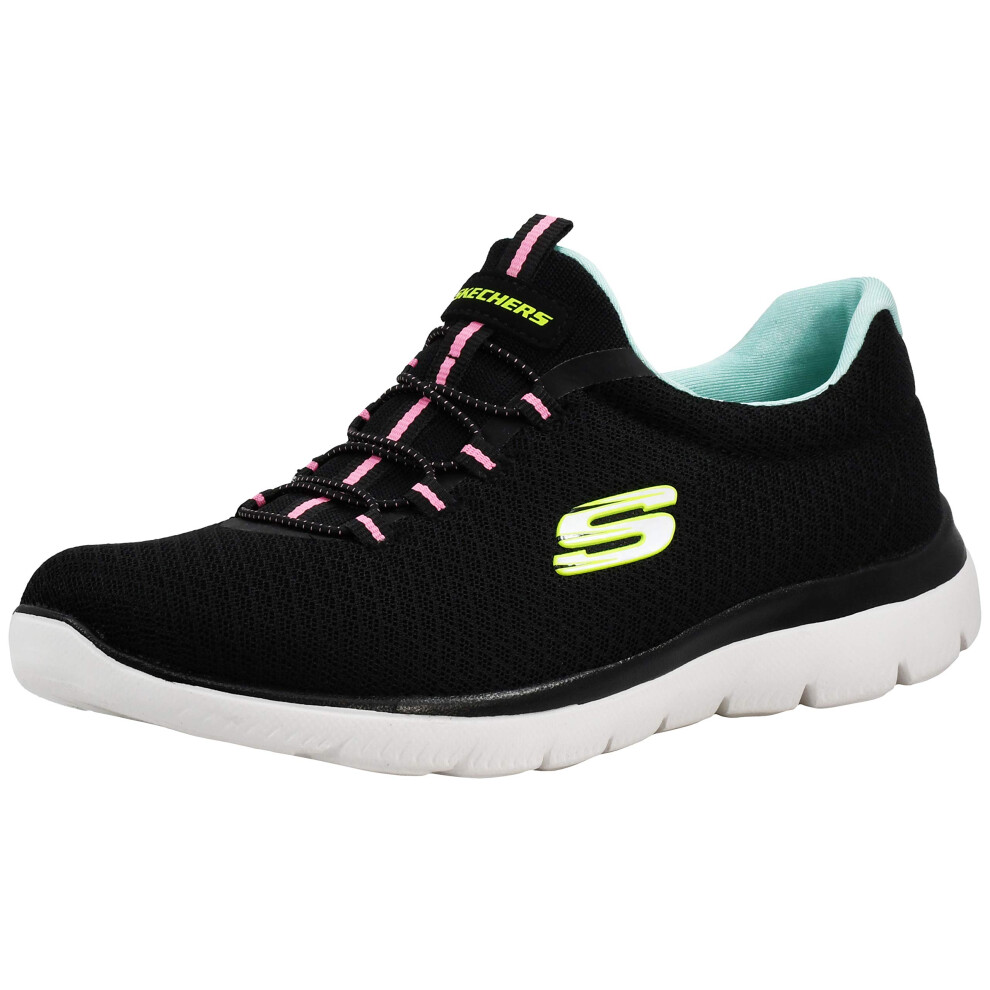 Skechers Womens Summits BlackMulti Sneaker 8 M US