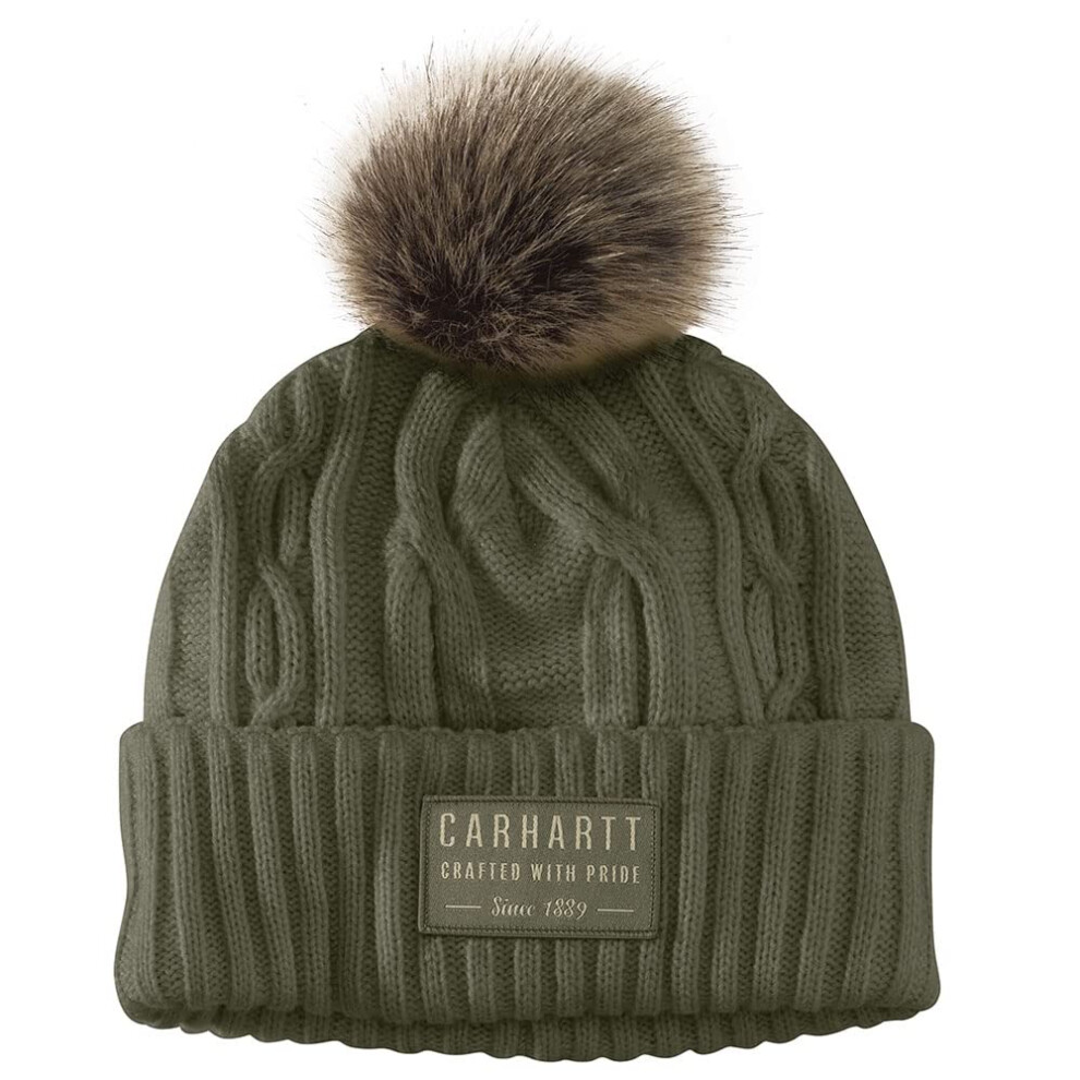 Carhartt Women's Knit Pom Beanie  Basil  One Size