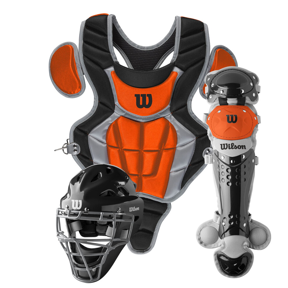 WILSON c200 Youth catchers gear Kit - BlackOrange