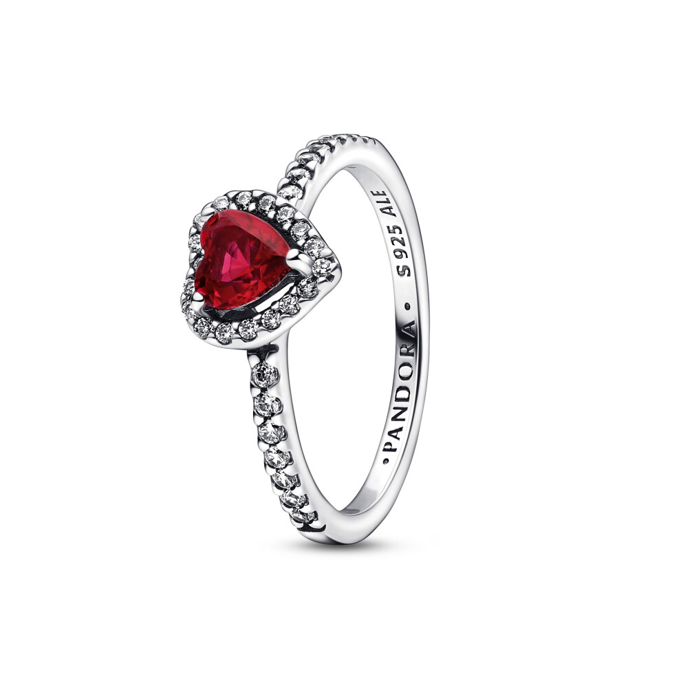 PANDORA Anillo Timeless 198421c02-54 corazAn rojo