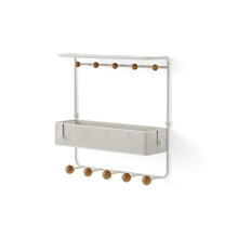 Umbra Estique Toegangsorganizer met Haken en Planken, W/Plank, Wit