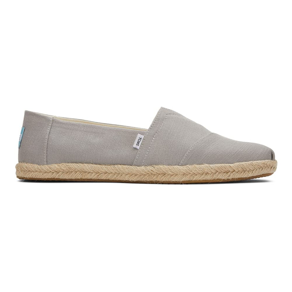 TOMS Mens Espadrille Loafer Flat  Medium grey  85