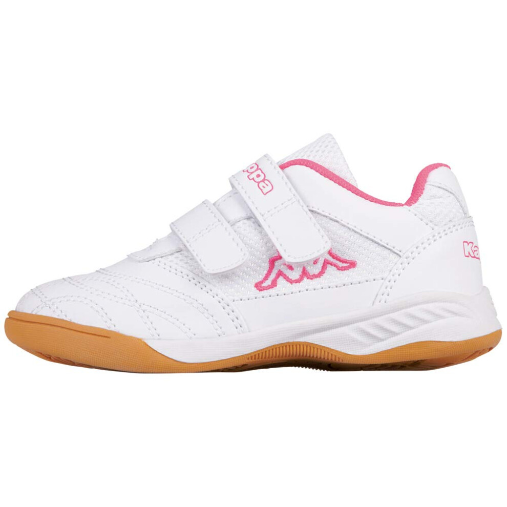 Kappa Girl 's Low-top  1027 White L Pink  13.5 UK