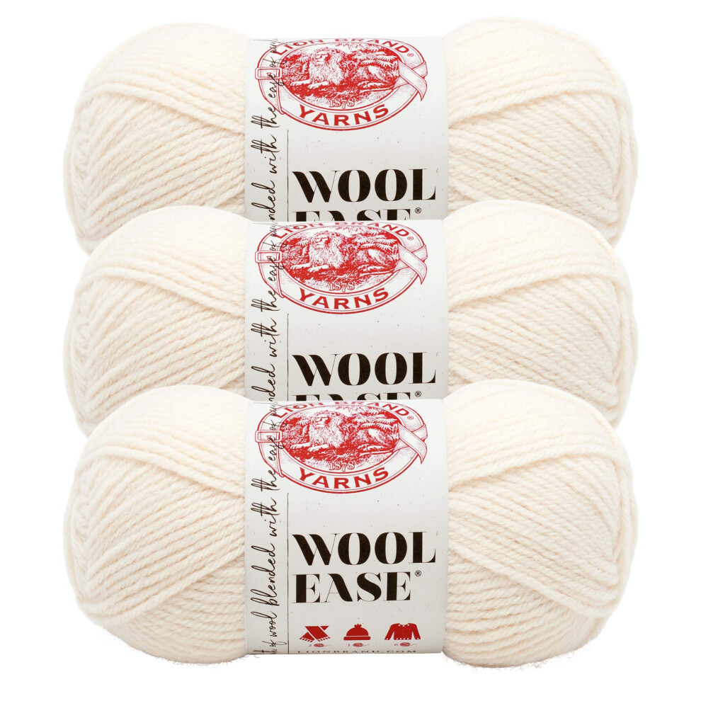 (3 Pack) Lion Brand Yarn Wool-Ease Yarn  Fisherman