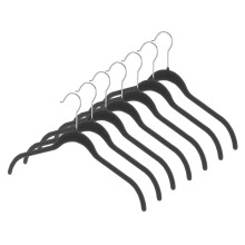 Whitmor Flocked DressShirt Hangers Set of 7 Black