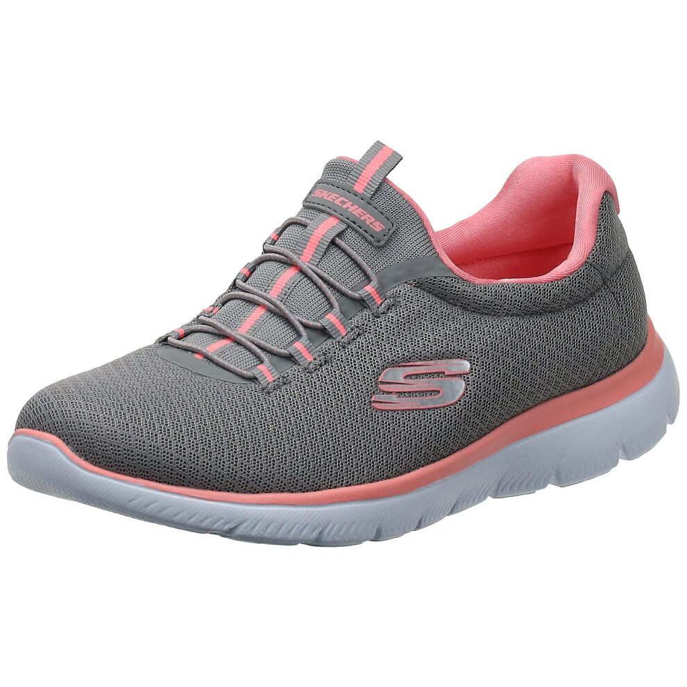 Skechers womens Summits Sneaker  Grey/Pink  8.5 US