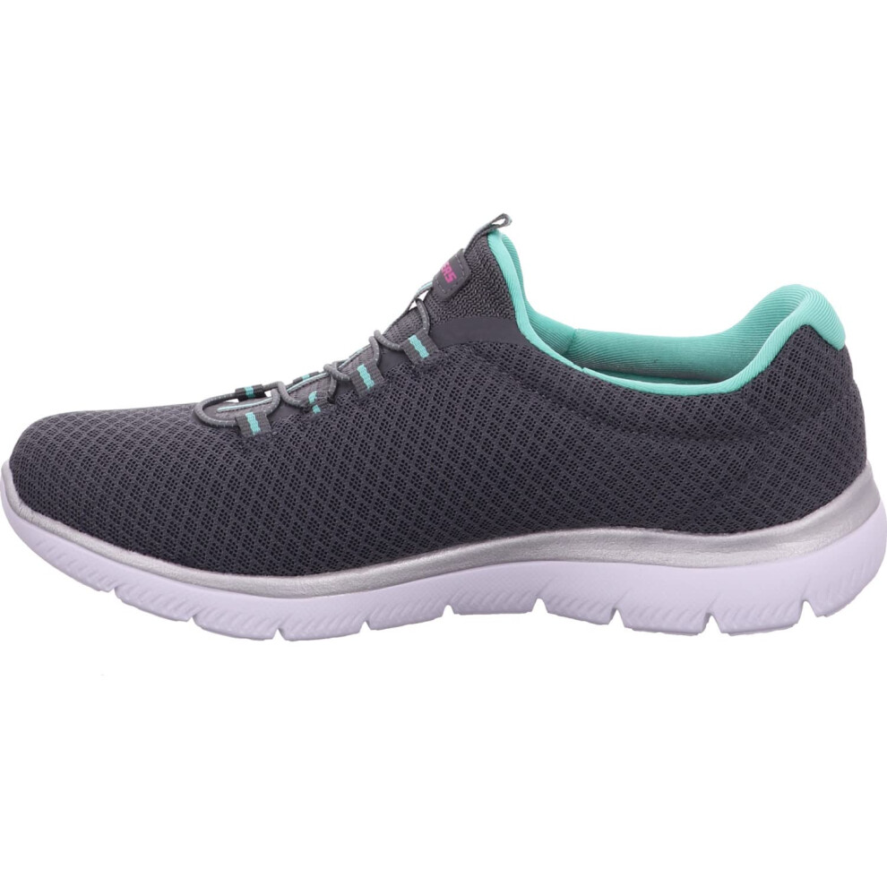 Skechers Womens Summits Sneaker  charcoalgreen  55