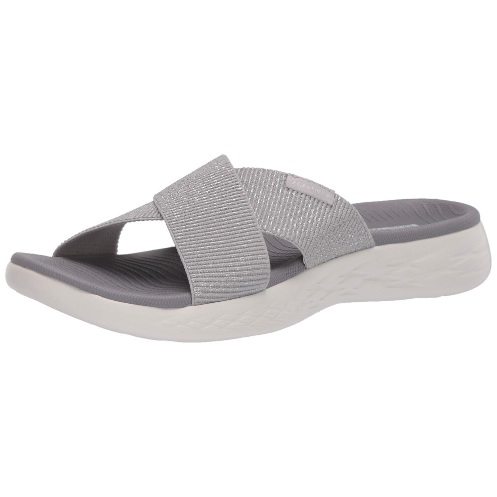 Skechers On-The-go 600 - glistening Silver 9 B (M)