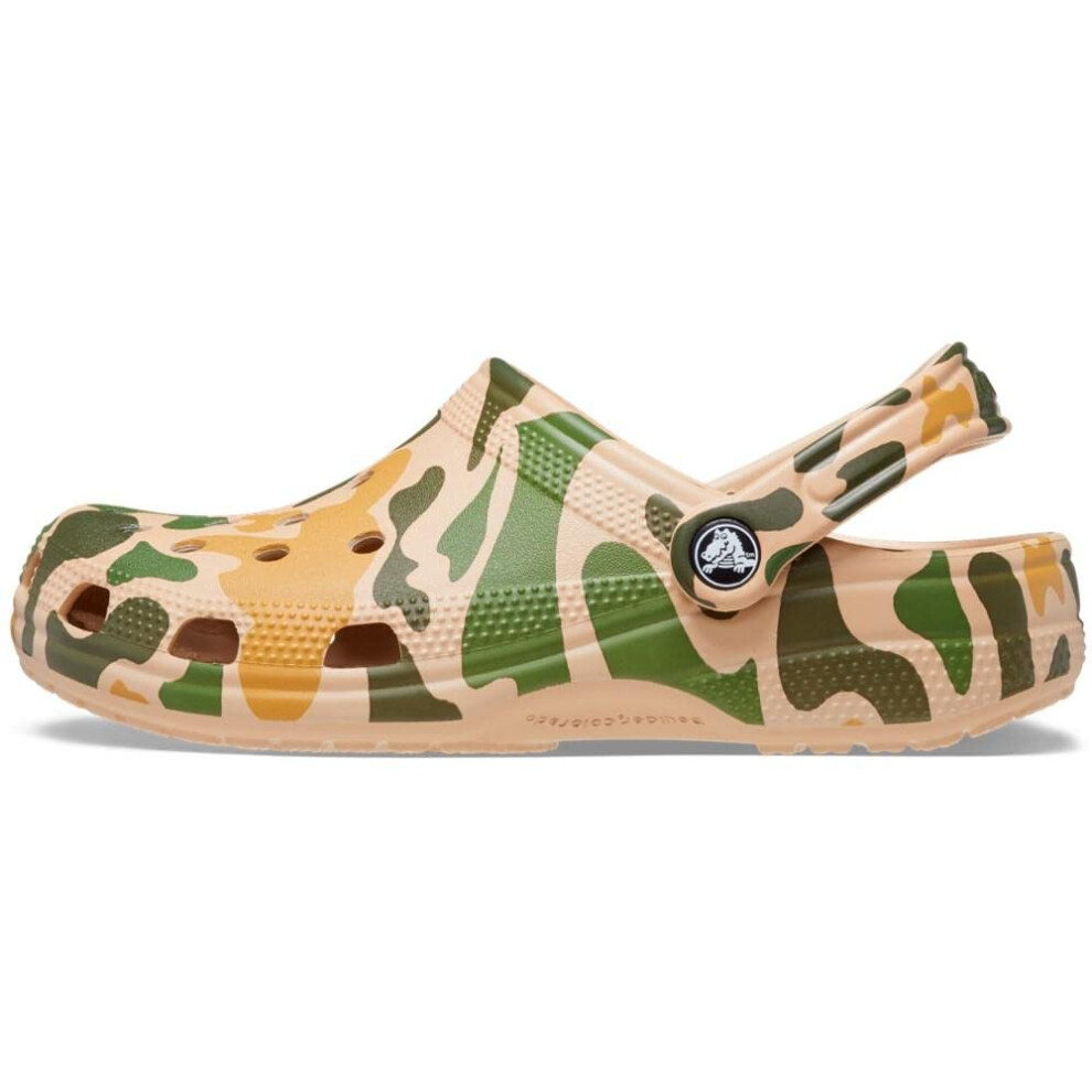 crocs Unisex classic camo clogs  chaiTan  4 US Men