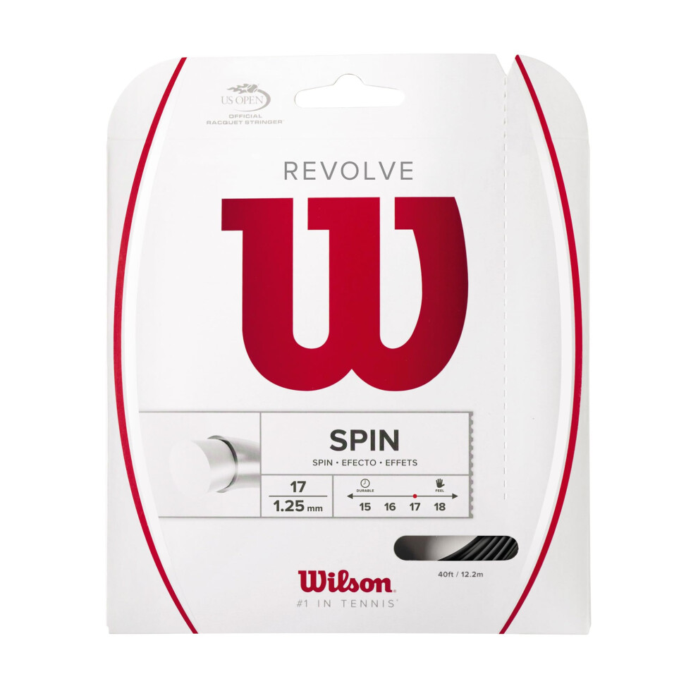 Wilson Revolve 16 Tennis String - 200m Reel  Black