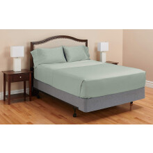 MyPillow Giza Dreams Bed Sheets 100% Certified Giza Egyptian Cotton Deep Pocket Sateen Weave [Full Light Gray]