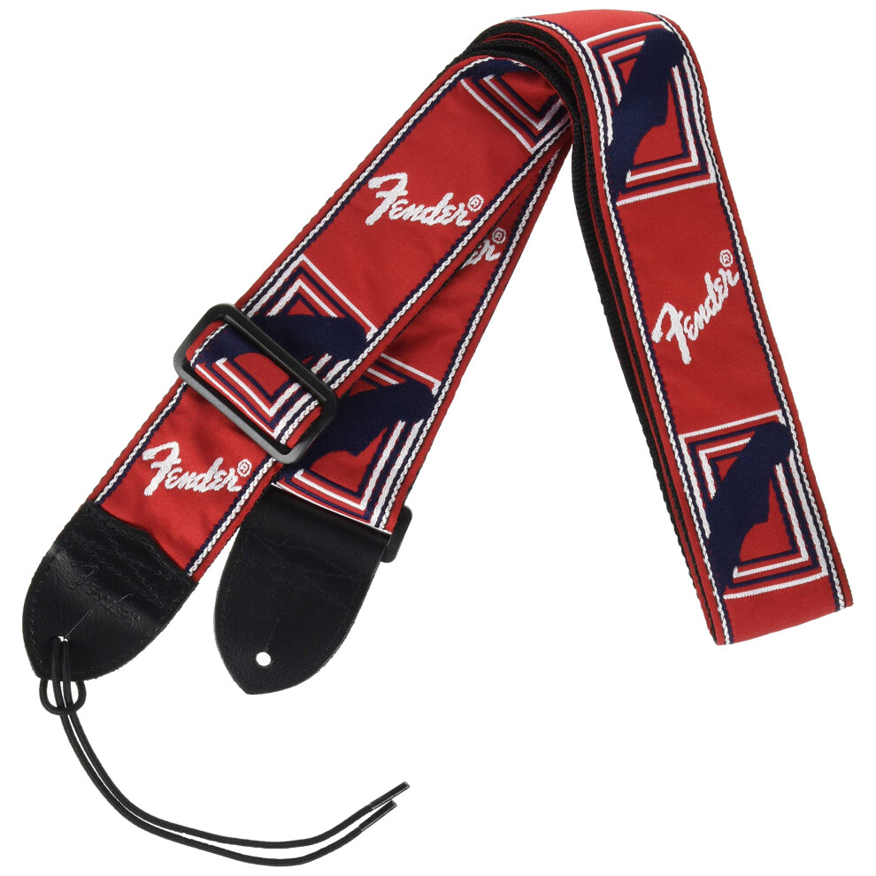 Fender Monogrammed guitar Strap  2in  RedWhiteBlue