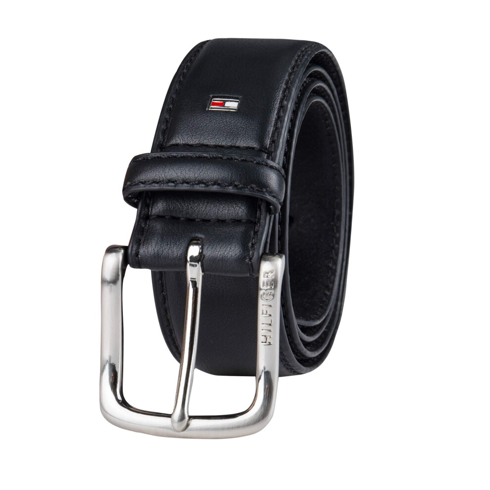 Tommy Hilfiger mens Casual Belt  Black Logo  30 US