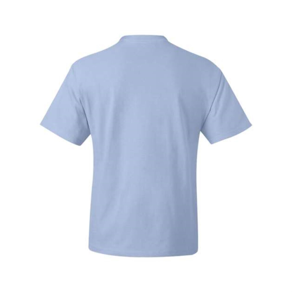 Hanes Beefy-T Short Sleeve T-Shirt - Light Blue M