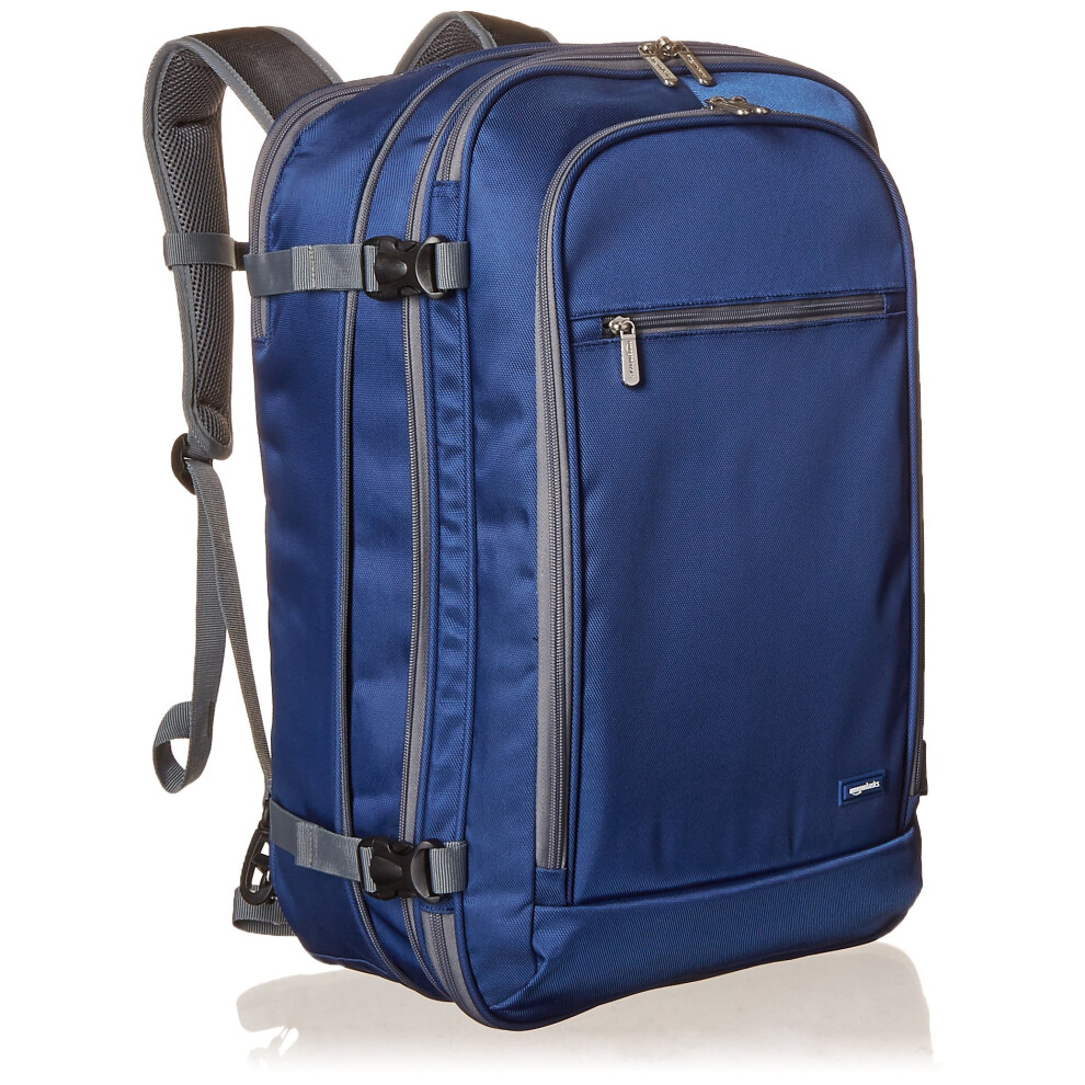 Amazon Basics carry-On Travel Backpack - Navy Blue