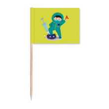 Doctor Overcome Fight Conquer Defeat Toothpick Flags Marker Topper Party Decoration