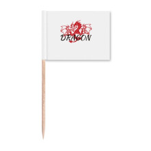 Dragon Animal Myth Wings East West Toothpick Flags Marker Topper Party Decoration