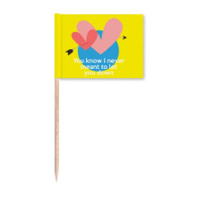 English Classic Emotional Lyrics Disappointed Toothpick Flags Marker Topper Party Decoration