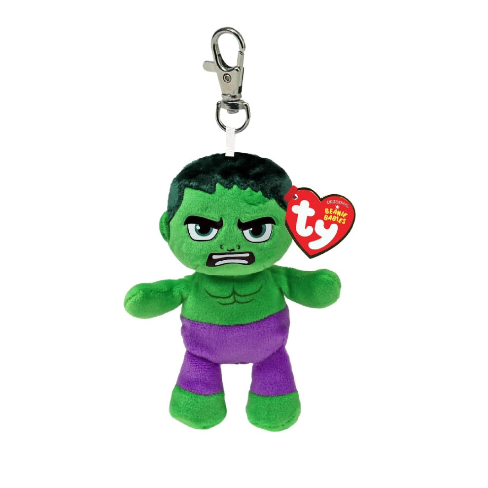 Ty Key Clip Marvel Hulk Soft Plush Keychain