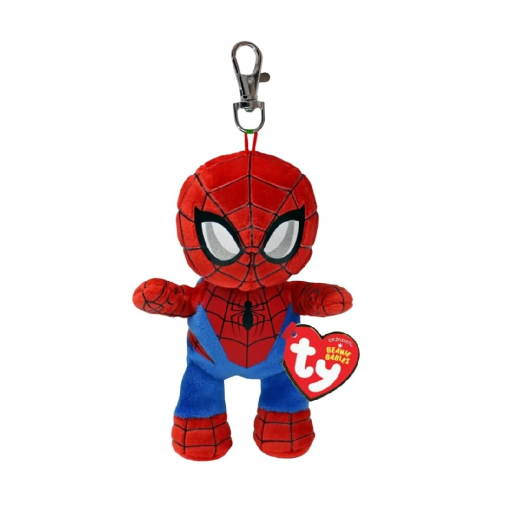 Ty Key Clip Marvel Spider-Man Soft Plush Keychain – Snug Spidey With Clip-On Attachment