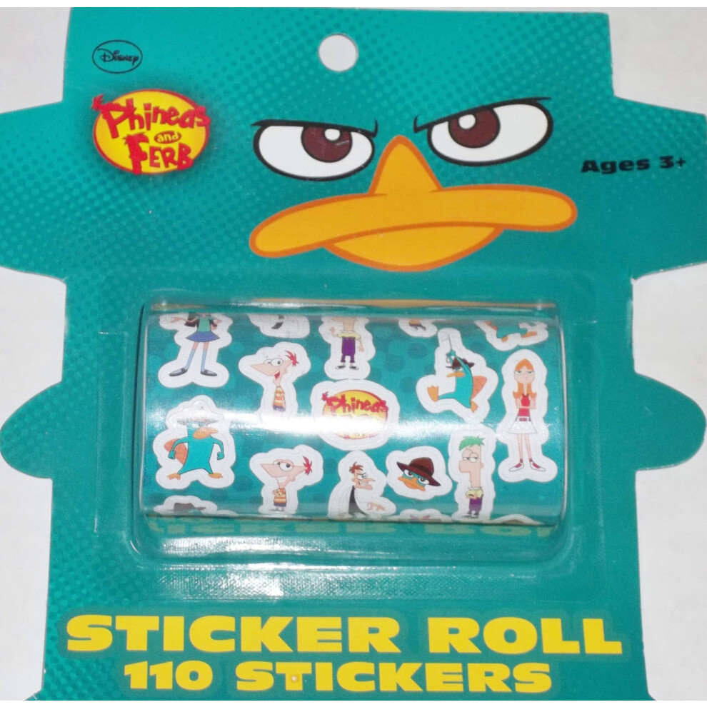 Disney Phineas and Ferb Sticker Roll (110 Stickers)