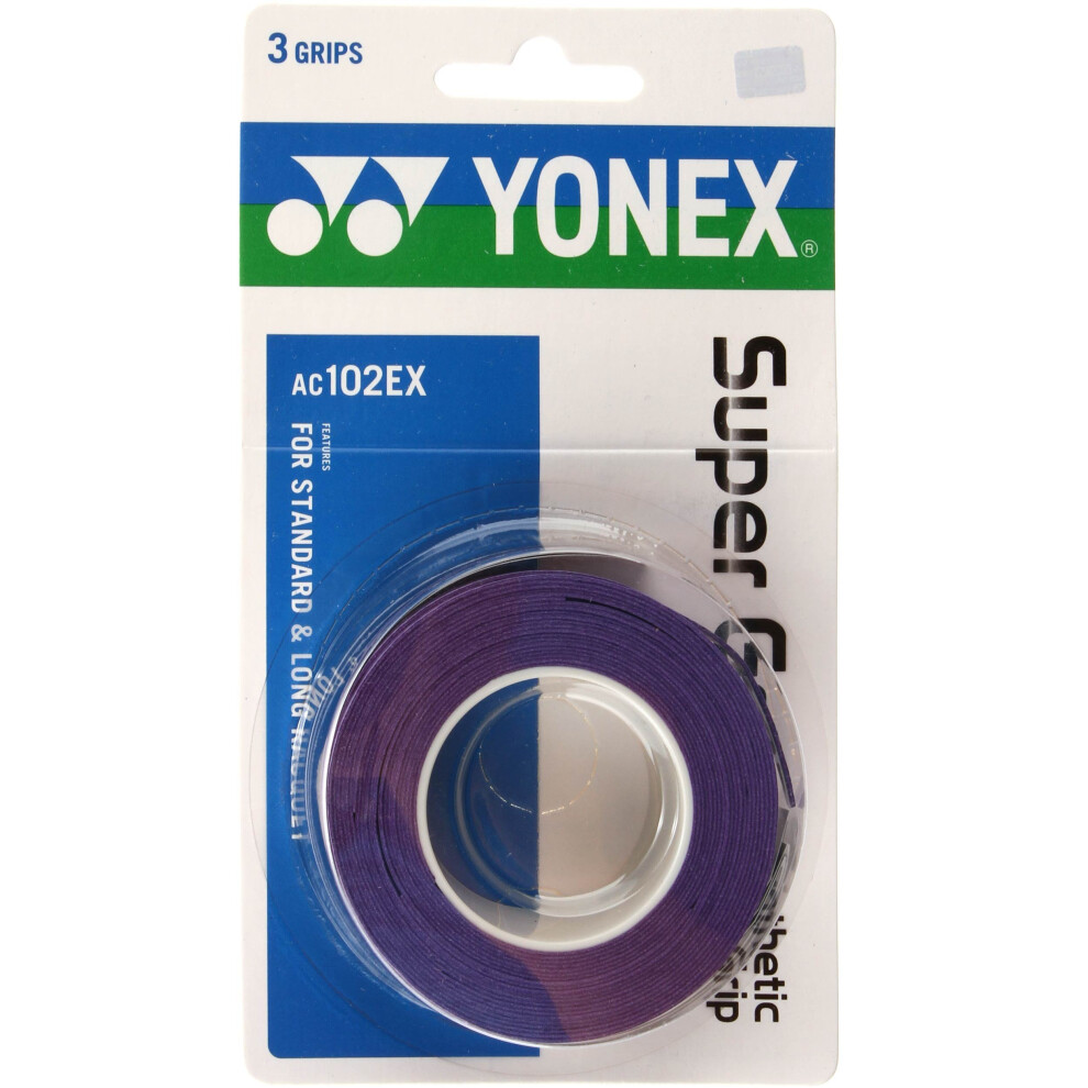 YONEX Super GRAP Tennis Overgrip - 3 Pack in Purple