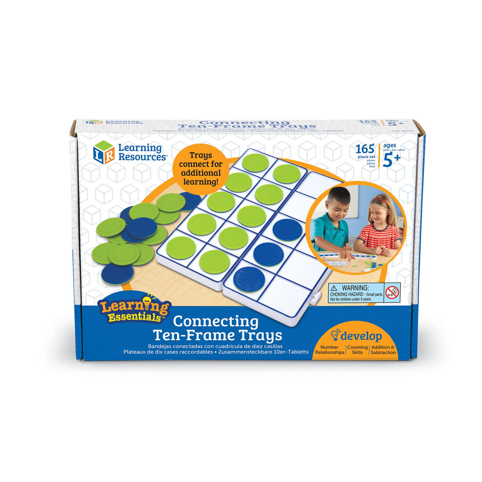 Learning Resources Connecting Ten-Frame Trays  165 Pieces