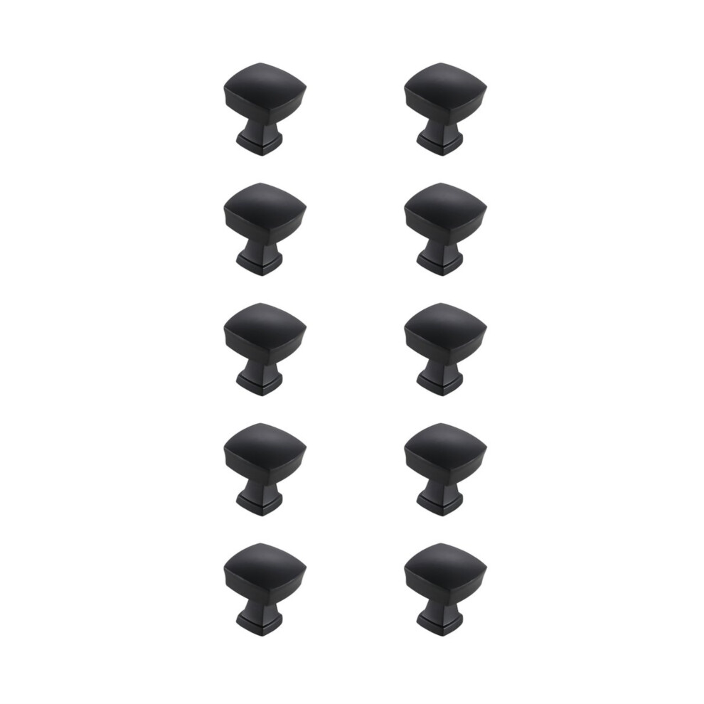 Lot de 10 boutons carr   s noirs mats Irvin de 1,3 po (lot de 10)