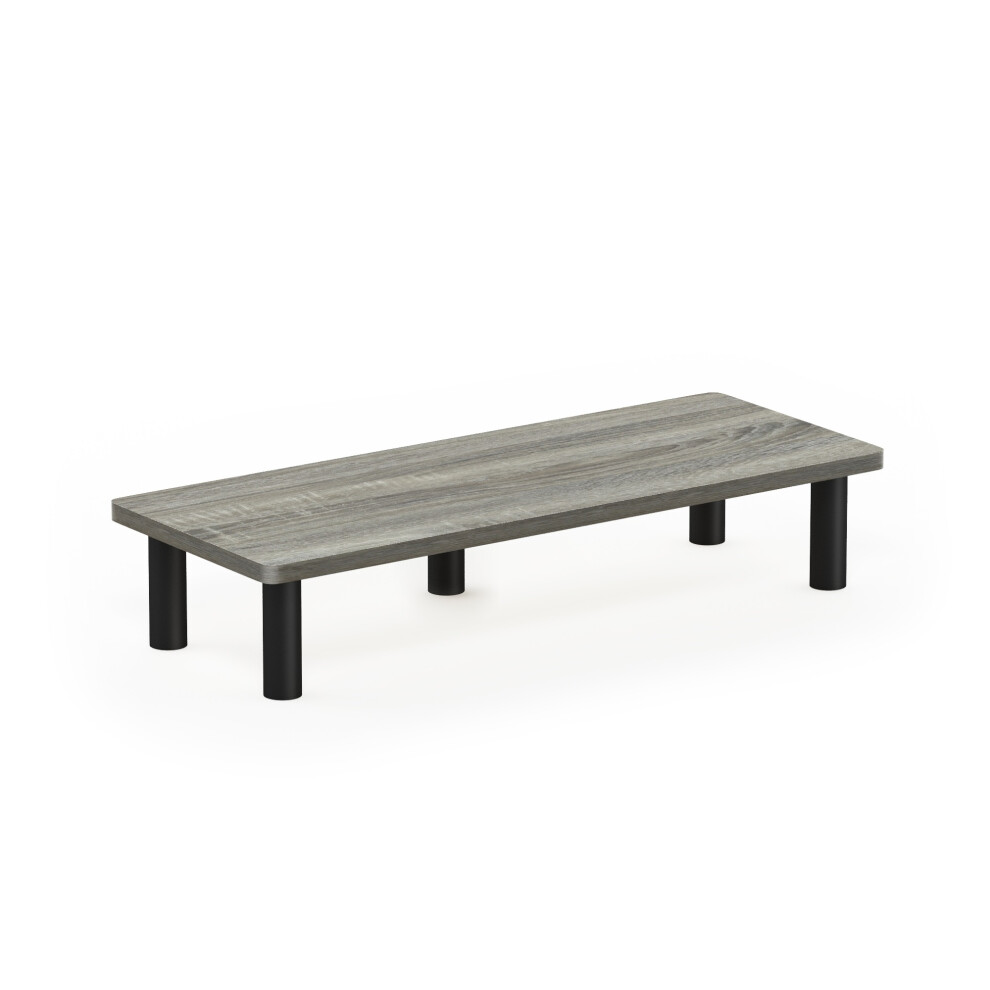 Furinno Turn-N-Tube Supporto Per Monitor, Rovere Francese Grigio/Nero-image