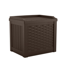 Suncast 22 Gallon Small Resin Storage Seat Java SSW600J