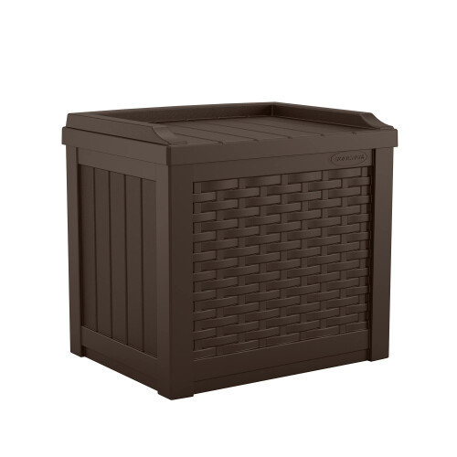Suncast Suncast 22 Gallon Small Resin Storage Seat  Java  SSW600J