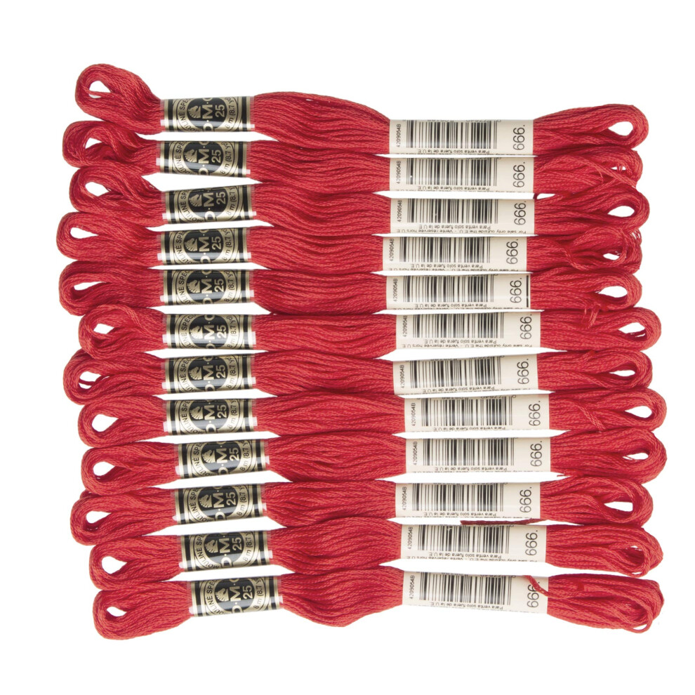 DMC 6-Strand Embroidery Cotton Floss  Bright Christmas Red