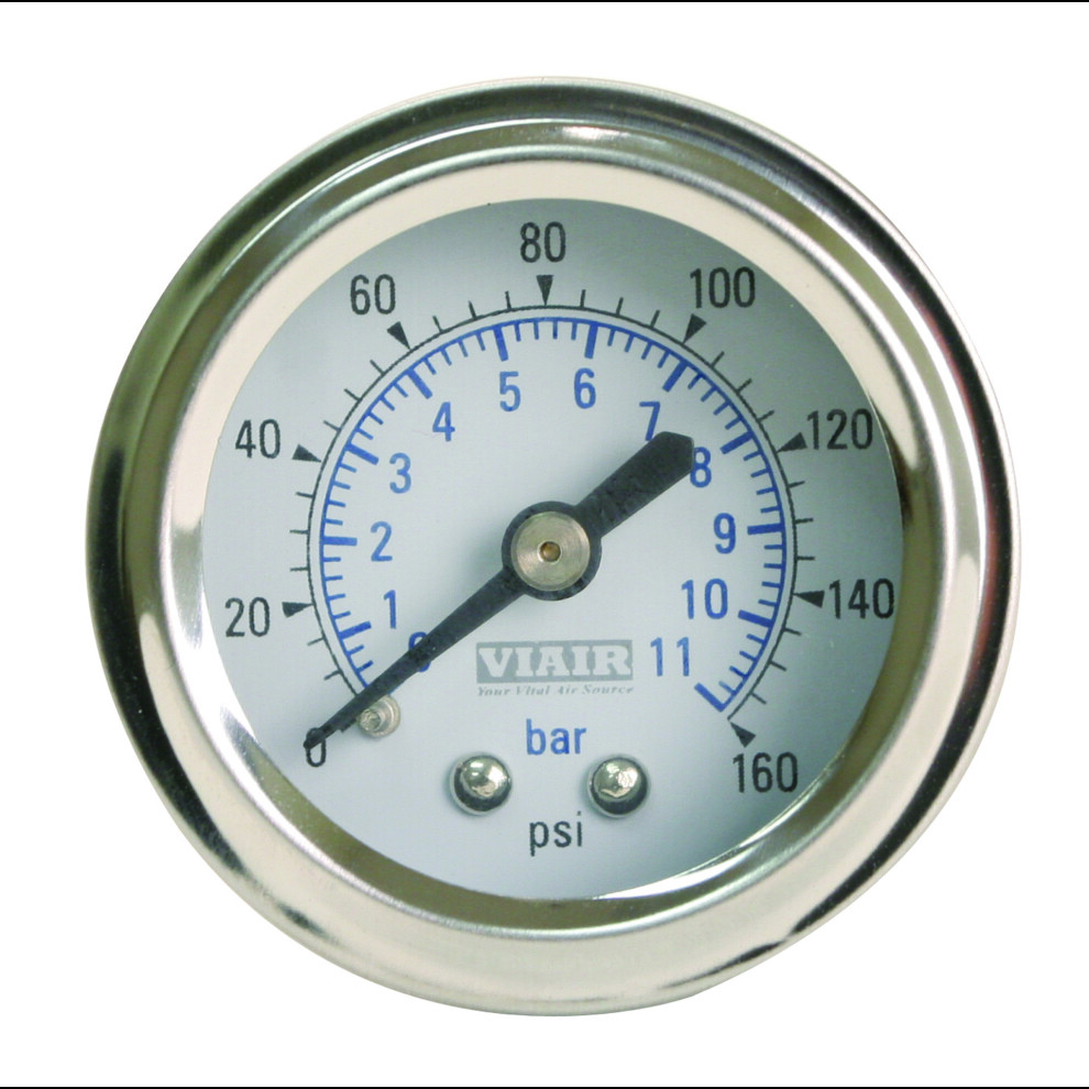 2"" Single Needle Gauge ( Face Illuminated 160 Psi) White 818114009877