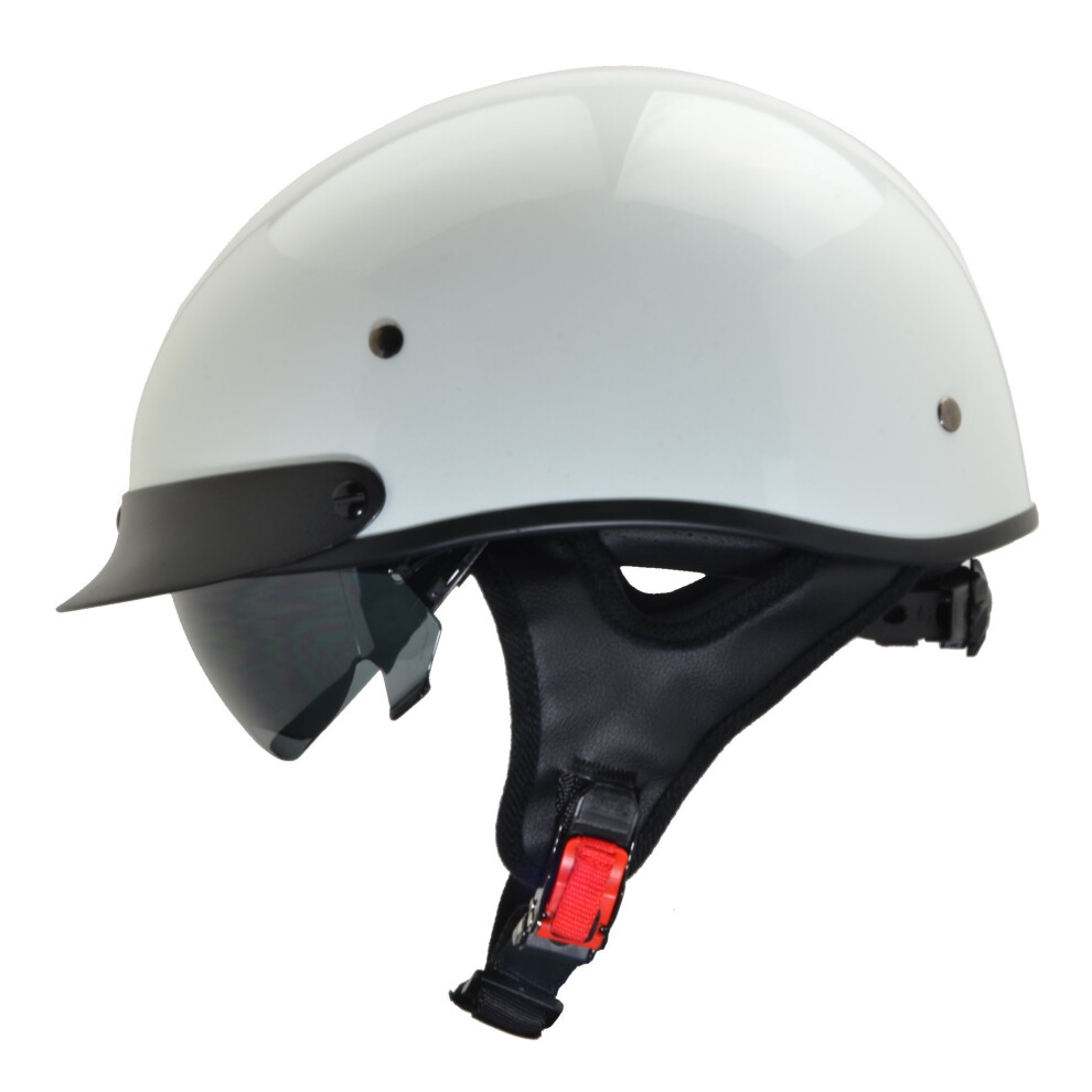 Vega Helmets Unisex-Adult Half Helmet (Pearl White  Small)