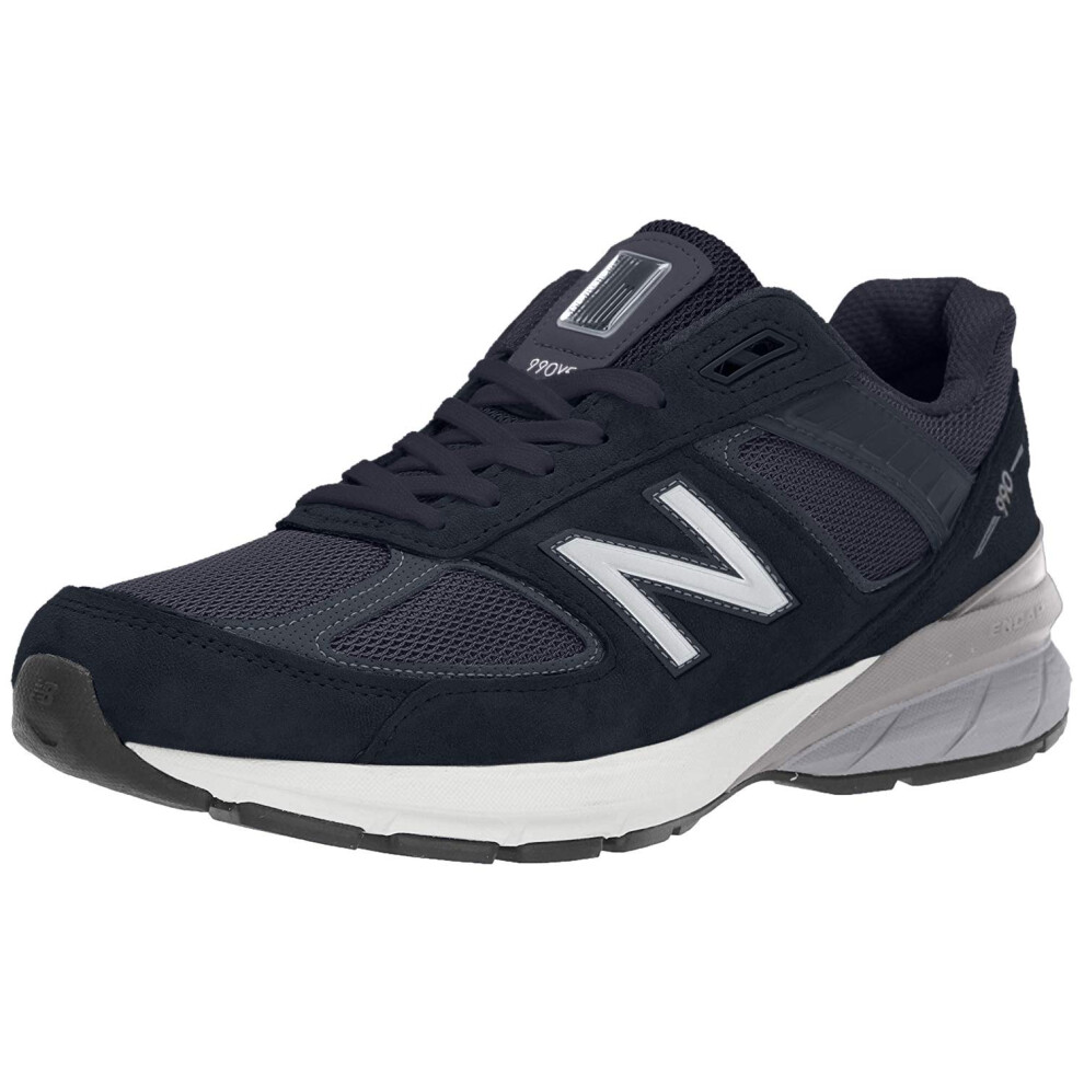 New Balance Mens Made in US 990 V5 Sneaker  NavySilver  12