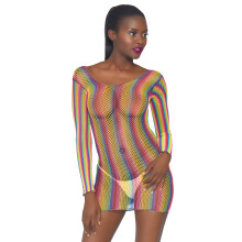Leg Avenue Rainbow maglia a rete a maniche lunghe m colore multicolore