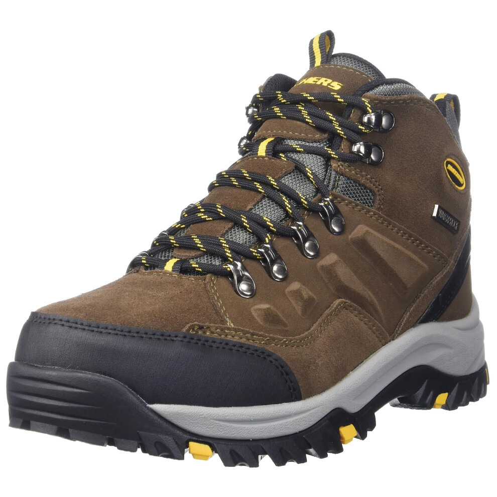 Skechers mens Relment Pelmo Hiking Boot  Khaki  12 Wide US