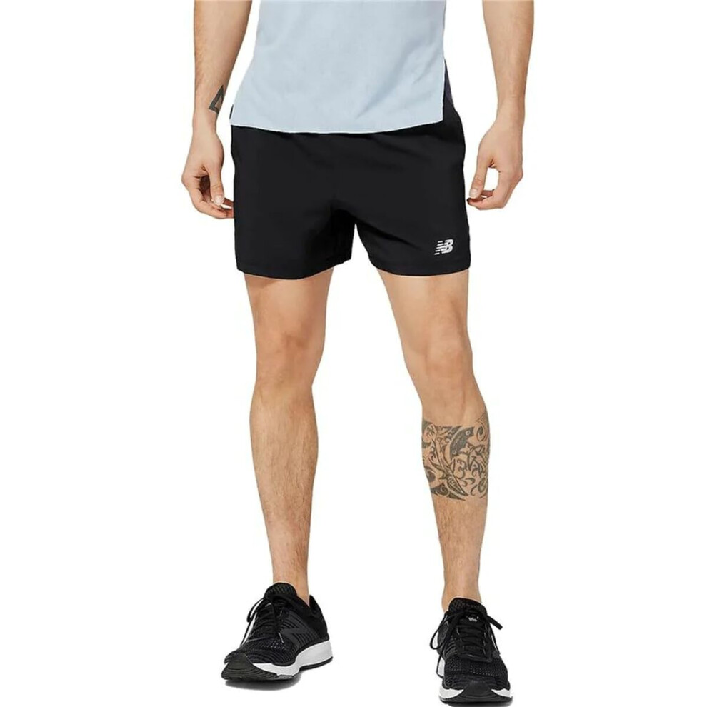 New Balance Men's Accelerate 5 Inch Short  Black  5X-Large