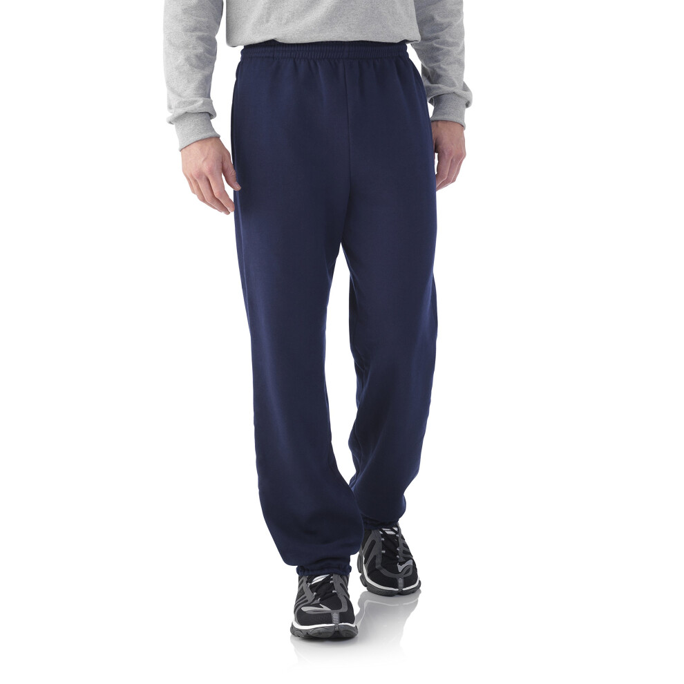 Fruit of the Loom Mens Elastic Bottom Sweatpant-J.Navy-4XL