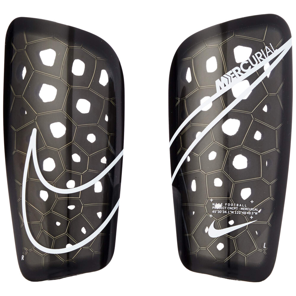 Nike Mercurial Lite Shin Guard (Black/Black/White  Medium)