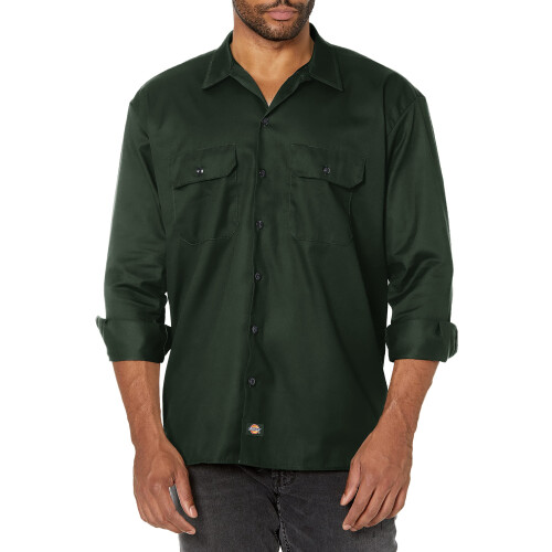 Dickies Dickies Herren-Langarm-Arbeitshemd, Jgergrn, X-Large