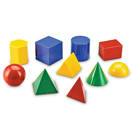 Learning Resources Learning Resources Large Geometric Shapes  10 Pieces   3"" 1