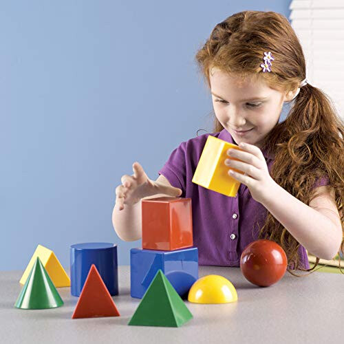 Learning Resources Learning Resources Large Geometric Shapes  10 Pieces   3"" 2