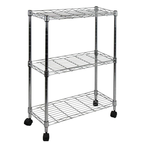 Chariot utilitaire polyvalent  3 niveaux Oceanstar, chrome