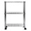 Chariot utilitaire polyvalent  3 niveaux Oceanstar, chrome 2