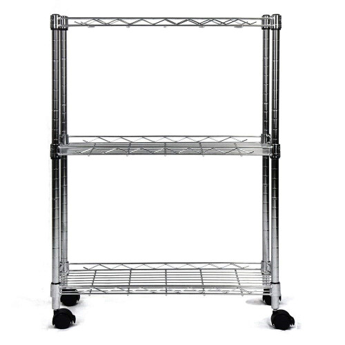 Chariot utilitaire polyvalent  3 niveaux Oceanstar, chrome 1