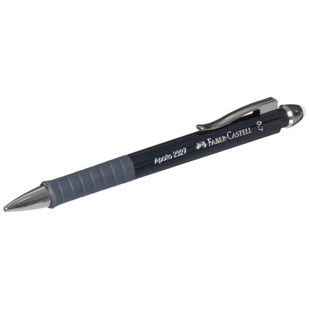 Faber-Castell Apollo 0.7mm Mechanical Pencil Black with Integrated Eraser 232704 - Image 6